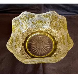 19th Century Acid-etched Baccarat Crystal Bowl