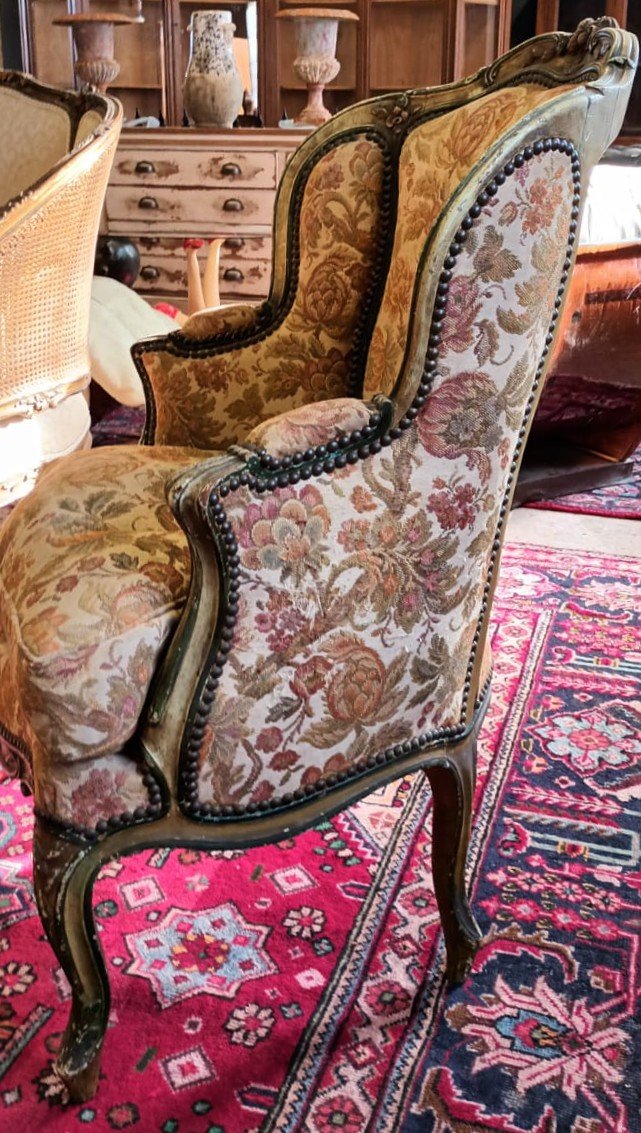 4 fauteuils "bergère" de style Louis XV -photo-3