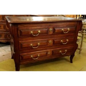 Commode Mazarine En Noyer 18ème 