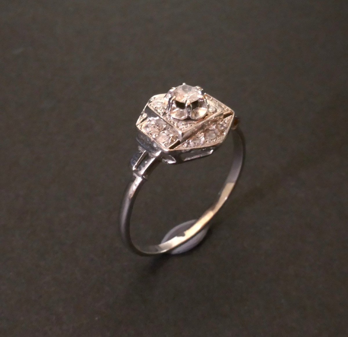 Bague Diamants, époque Art Déco.-photo-2