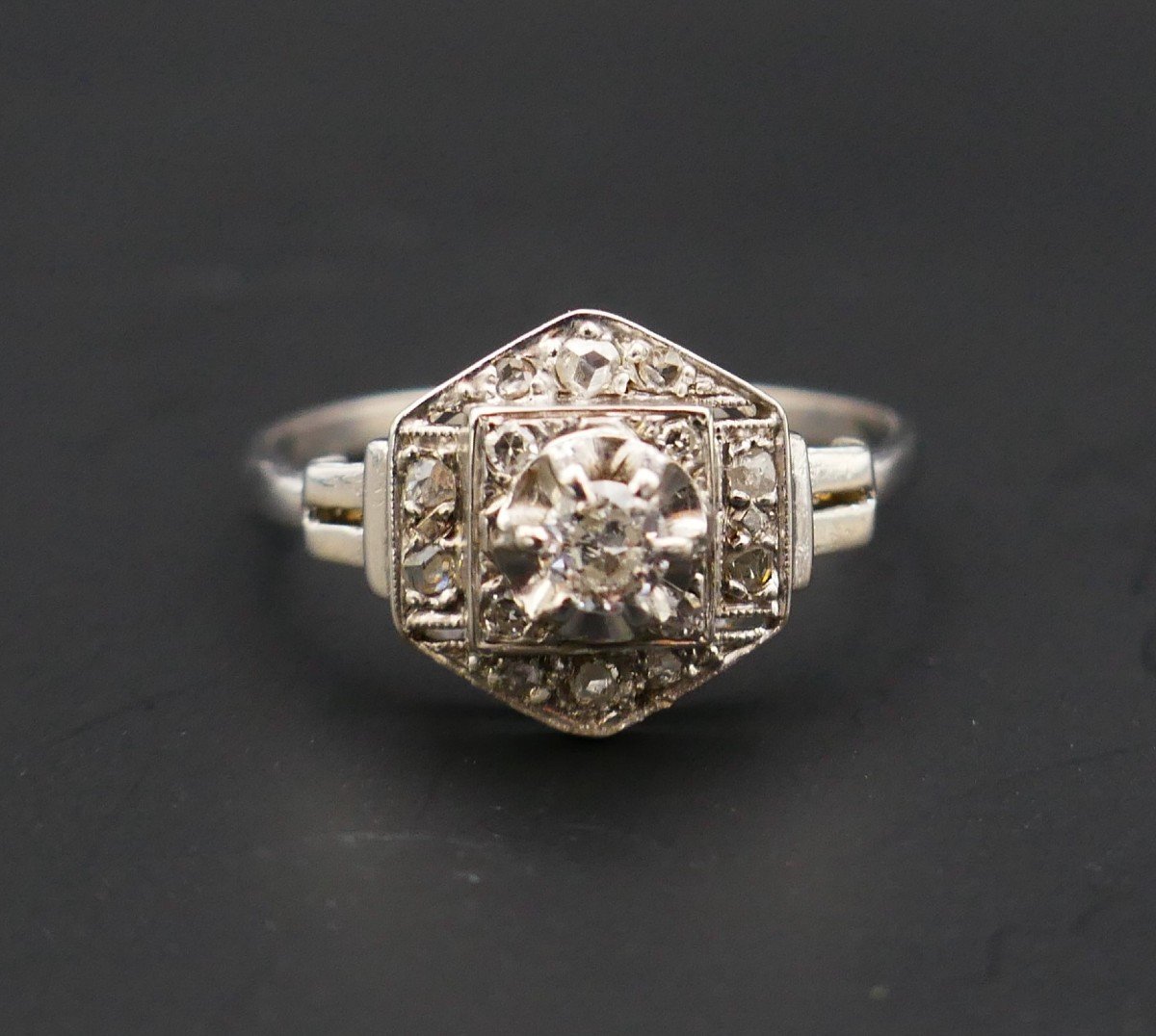 Bague Diamants, époque Art Déco.