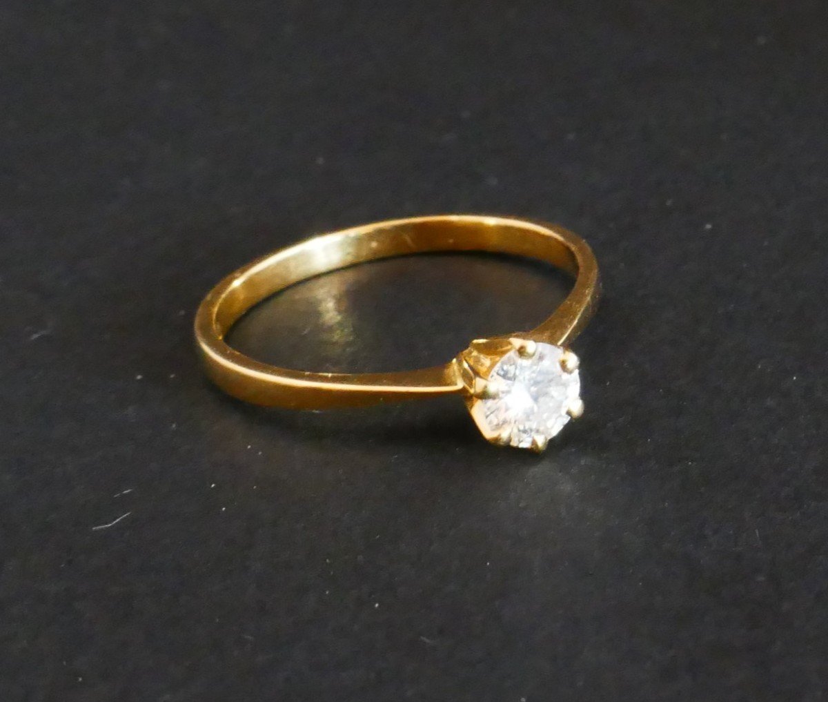 Diamond Solitaire Ring: 0.31 Carat.-photo-2