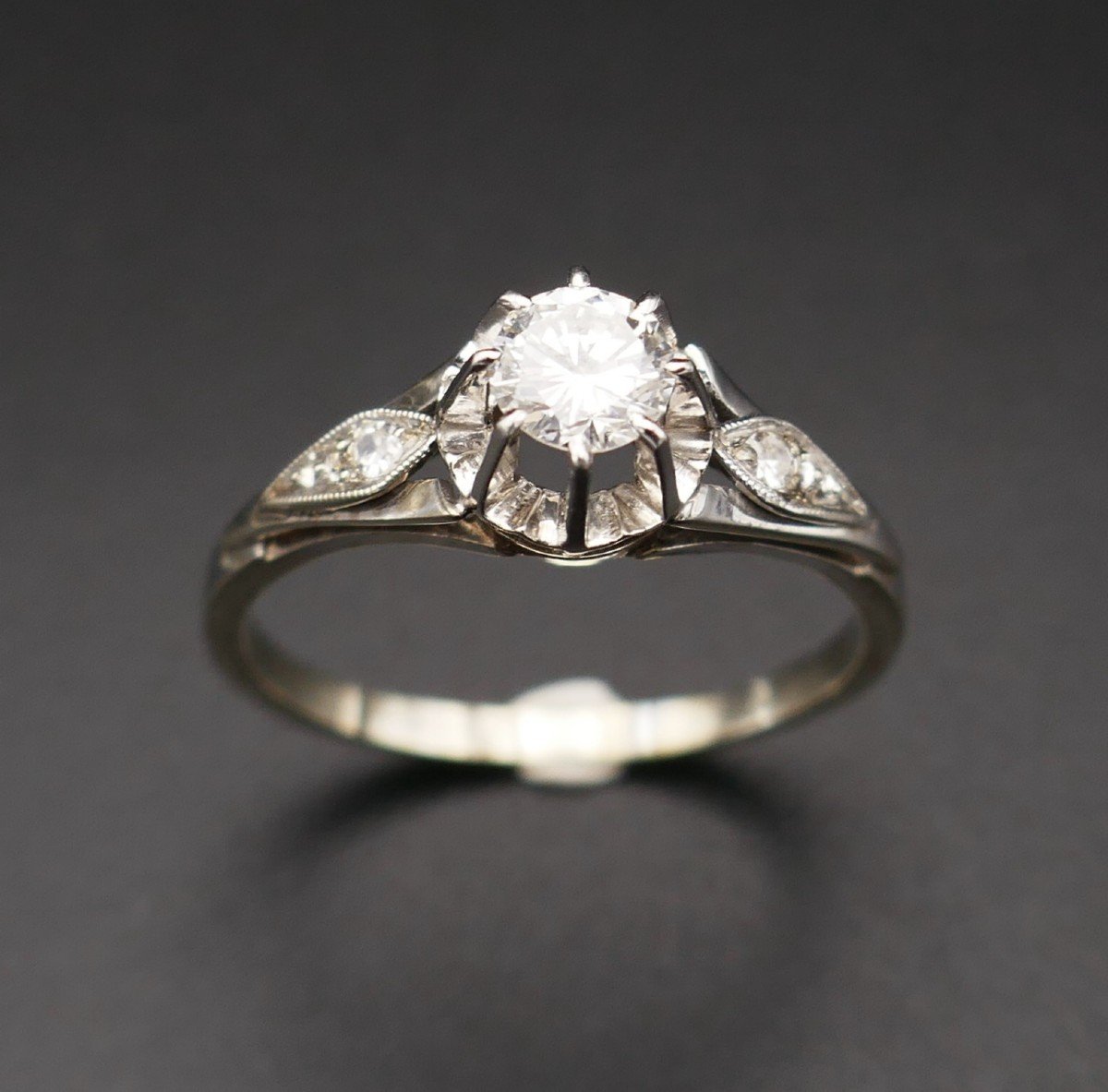 Diamond Solitaire, Gold And Platinum Setting.