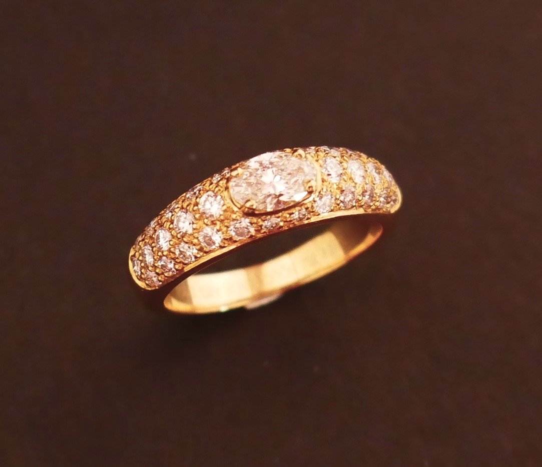 Boucheron Axelle Diamond Ring, 18 Carat Yellow Gold.-photo-2