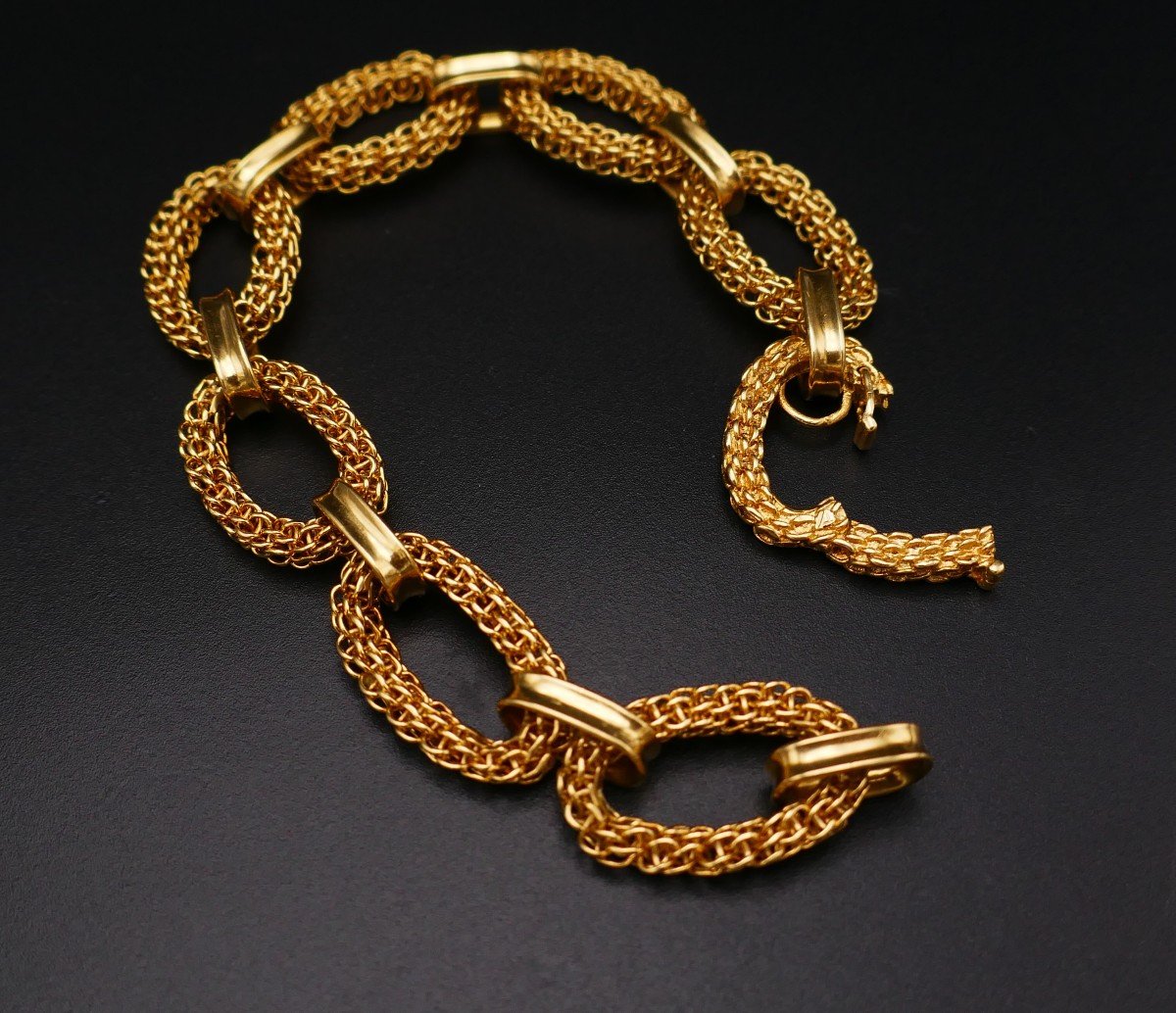 18-karat Yellow Gold Bracelet, Gay Frères.-photo-4