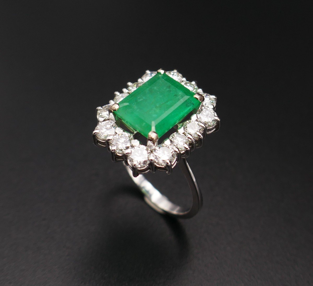 Emerald And Diamond Ring, Certificate.-photo-2