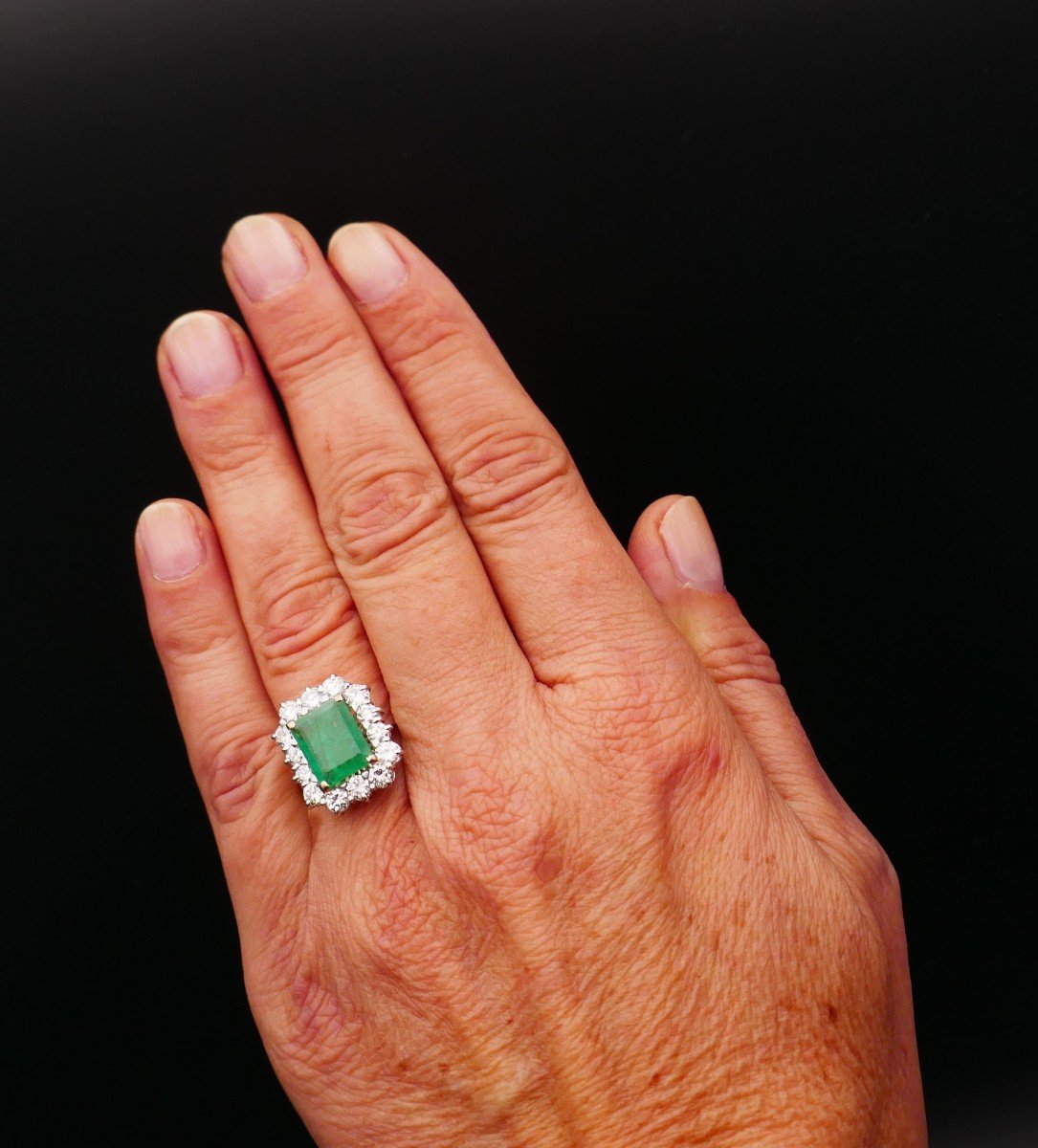 Emerald And Diamond Ring, Certificate.-photo-4