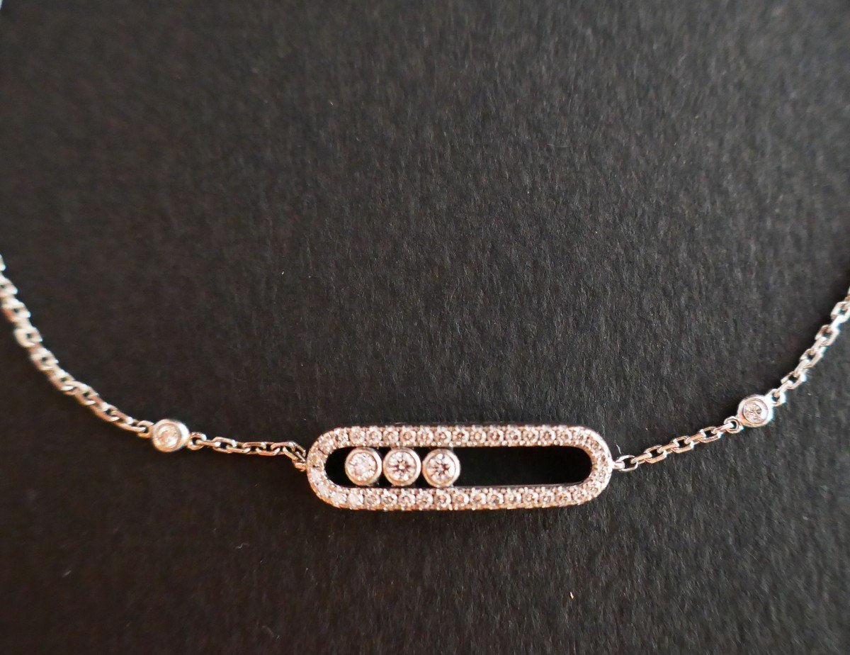 Messika Baby Move Bracelet Paved With Diamonds, White Gold.-photo-3