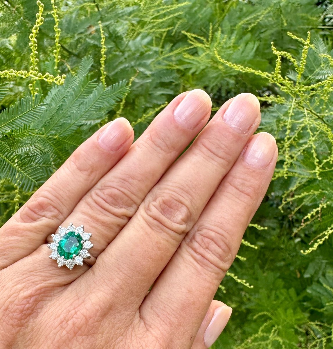 Emerald And Diamond Ring.-photo-2