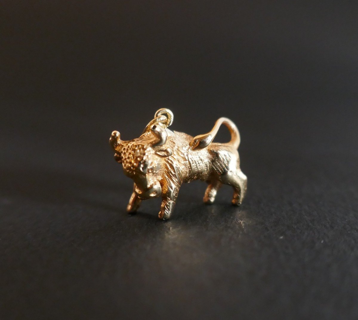 Taurus Charms Pendant, 18k Gold.-photo-4