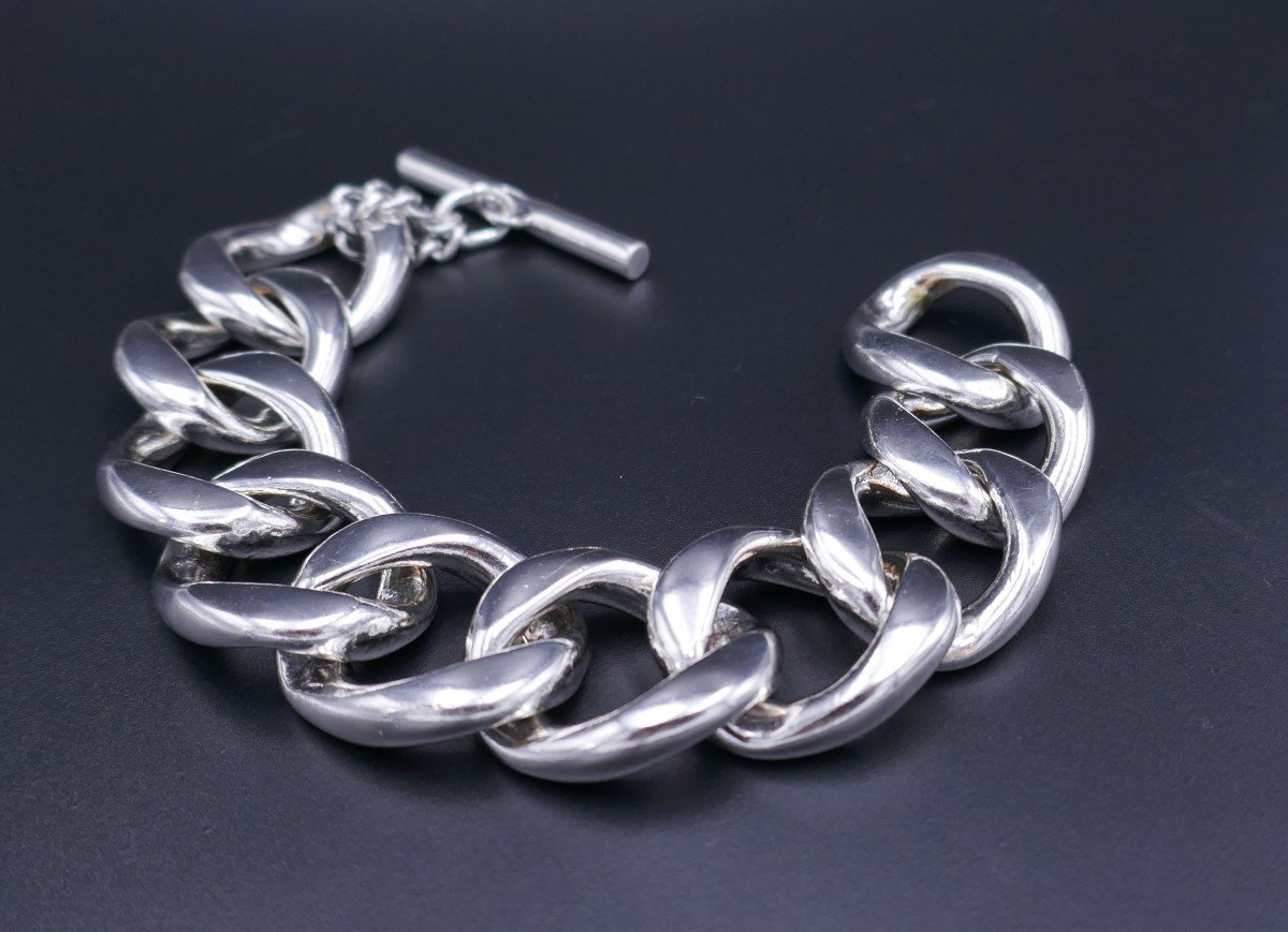 Important Silver Bracelet, Stick Clasp. -photo-2