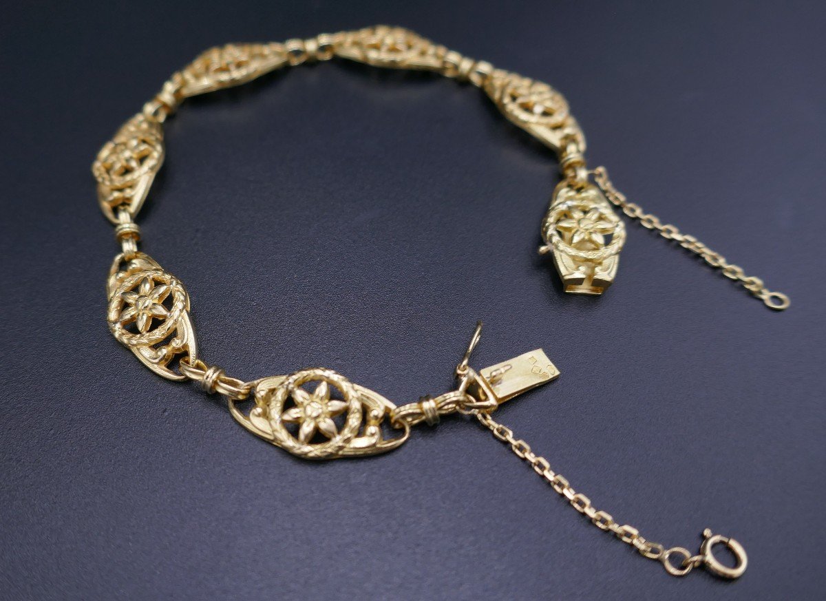 Old Bracelet In 18 Carat Gold.-photo-4