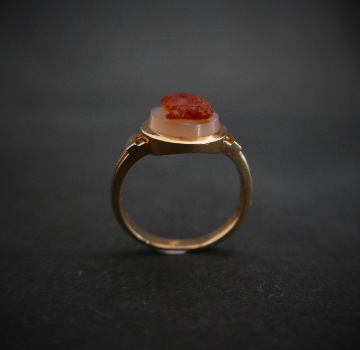 Cameo Signet Ring, 18k Rose Gold.-photo-3