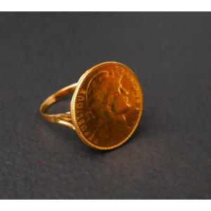 Ring Coin 10fr 18 Carat Gold.