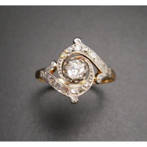 Art Nouveau Diamond Ring.