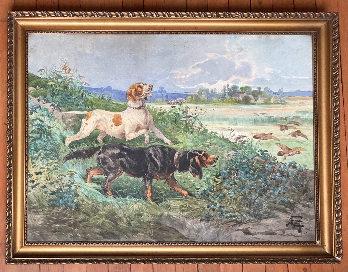 Hippolyte Gide, Hunting Dogs-photo-2