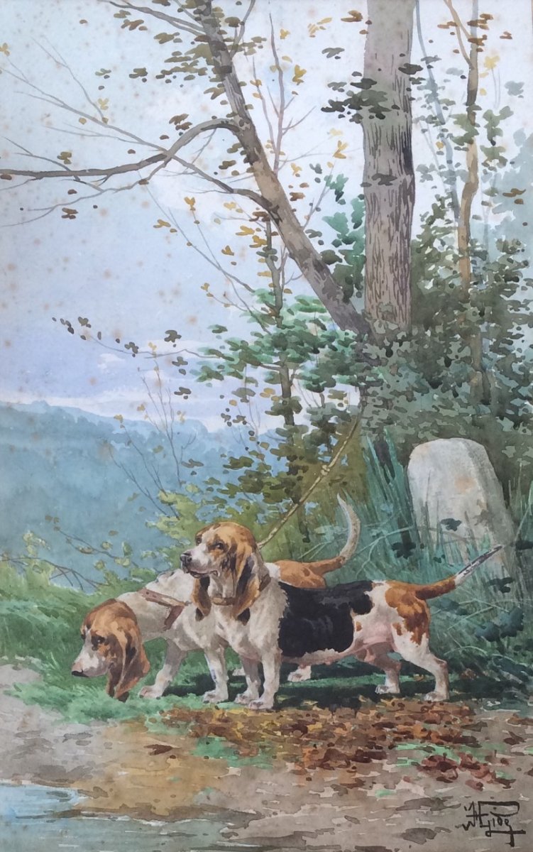 Hippolyte Gide, Chiens De Chasse