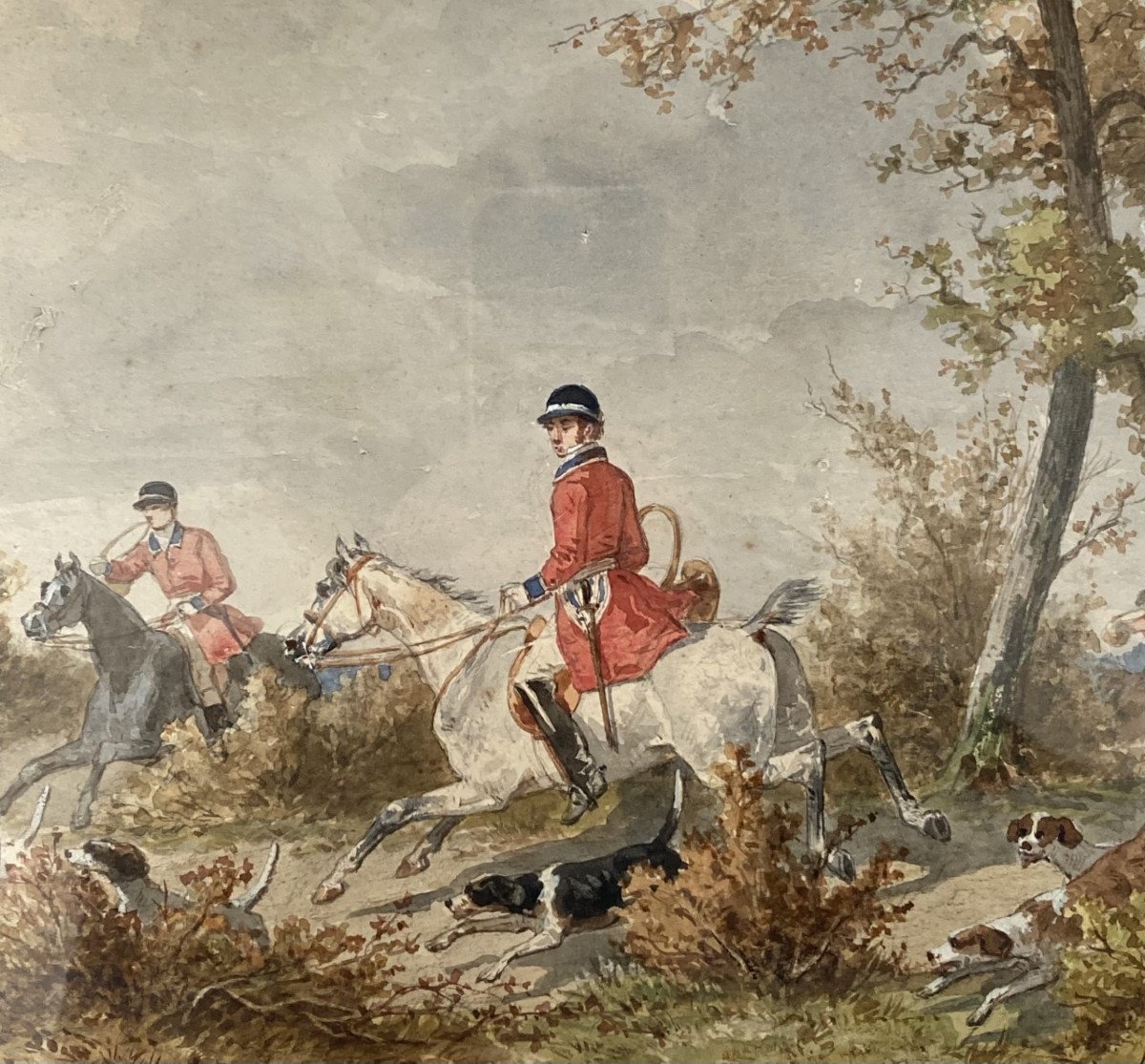 Henri Auguste De Montpezat, Hunting With Hounds-photo-3