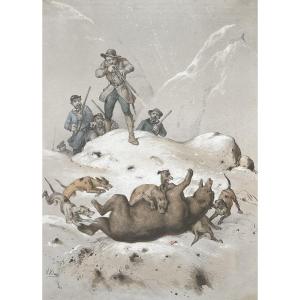 Victor Adam, Chasse à l'Ours