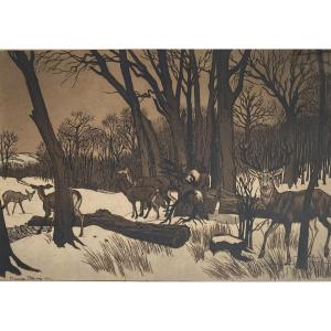 Maurice Taquoy, Deer And Hinds 