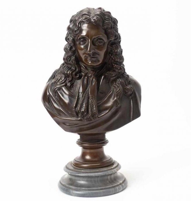 Bronze Bust Of Jean De La Fontaine