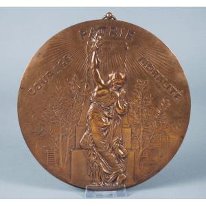 Barbedienne Bronze Plaque 