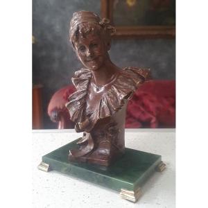 Art Nouveau Bronze Bust