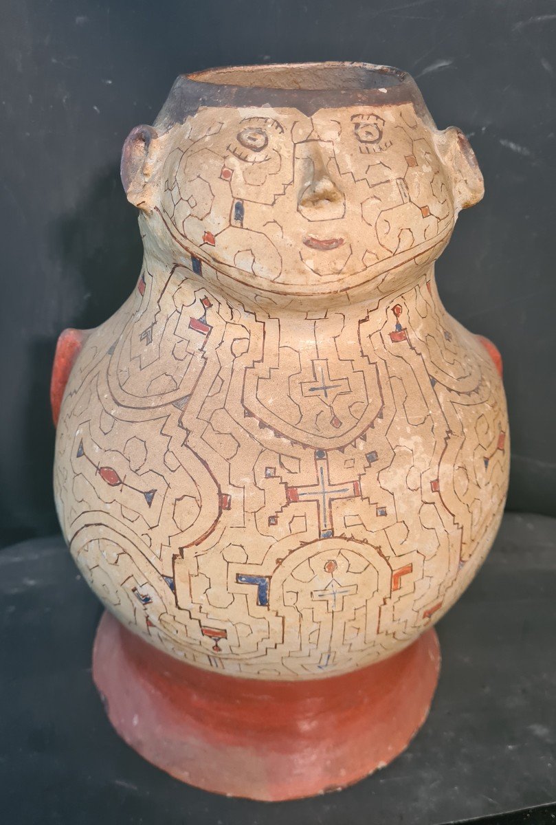 Sculpture Anthropomorphe Vase Shipibo Amazonie Collection Musée Fabre