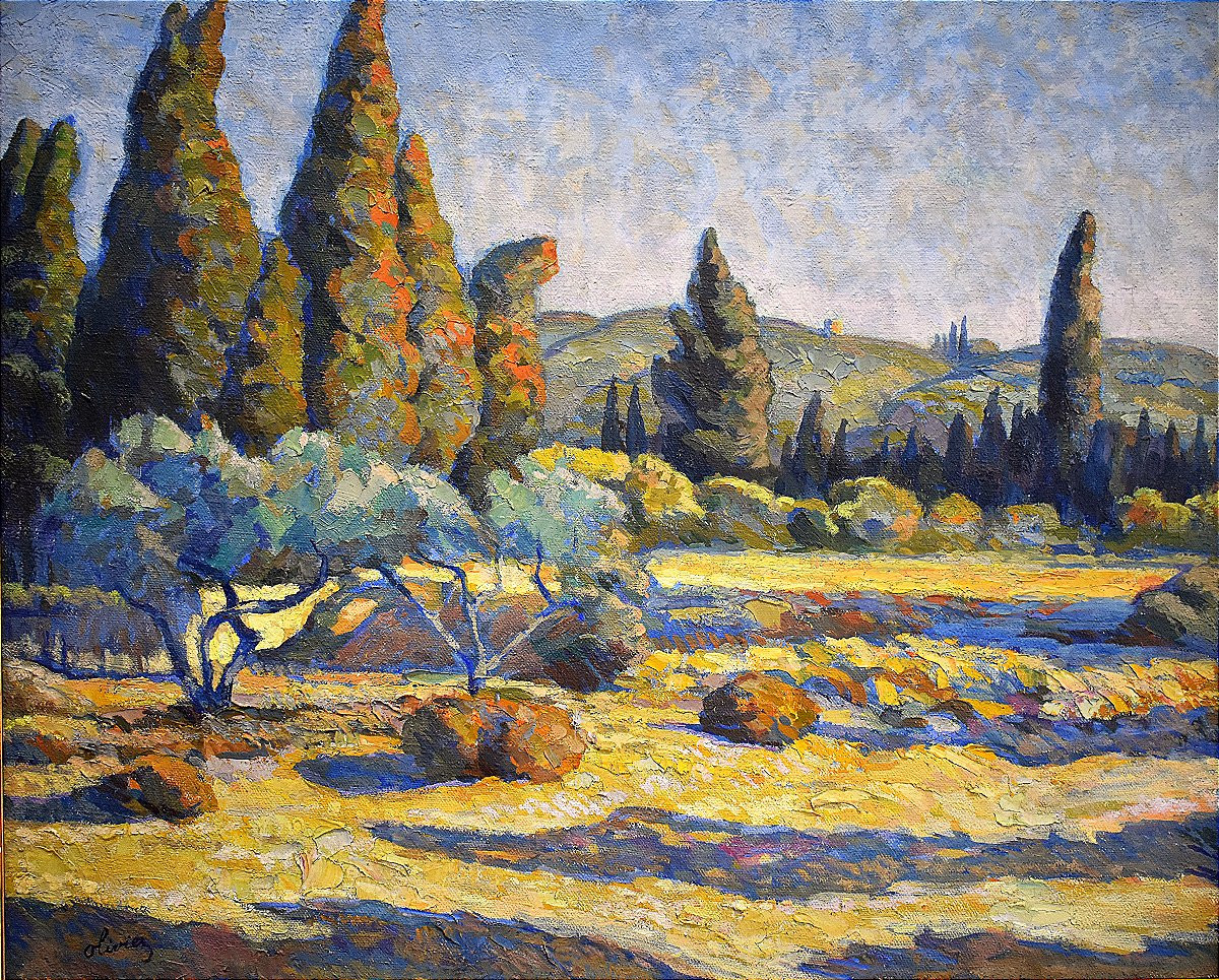 Oil Painting View Of La Cuelo Martigues Provence Signed Ferdinand Olivier (1873-1957)-photo-2