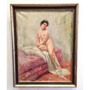 Post-impressionist Female Nude Oil Painting Signed Arthur Markowicz (1872-1934)