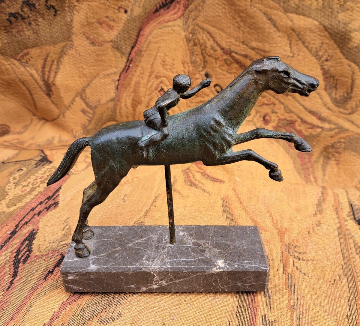 Jockey Bronze Sculpture.-photo-2