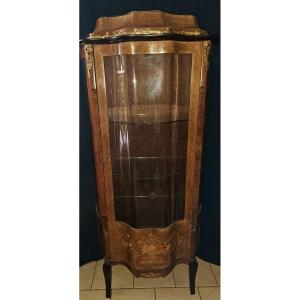 Louis XVI Marquetry Display Cabinet. 