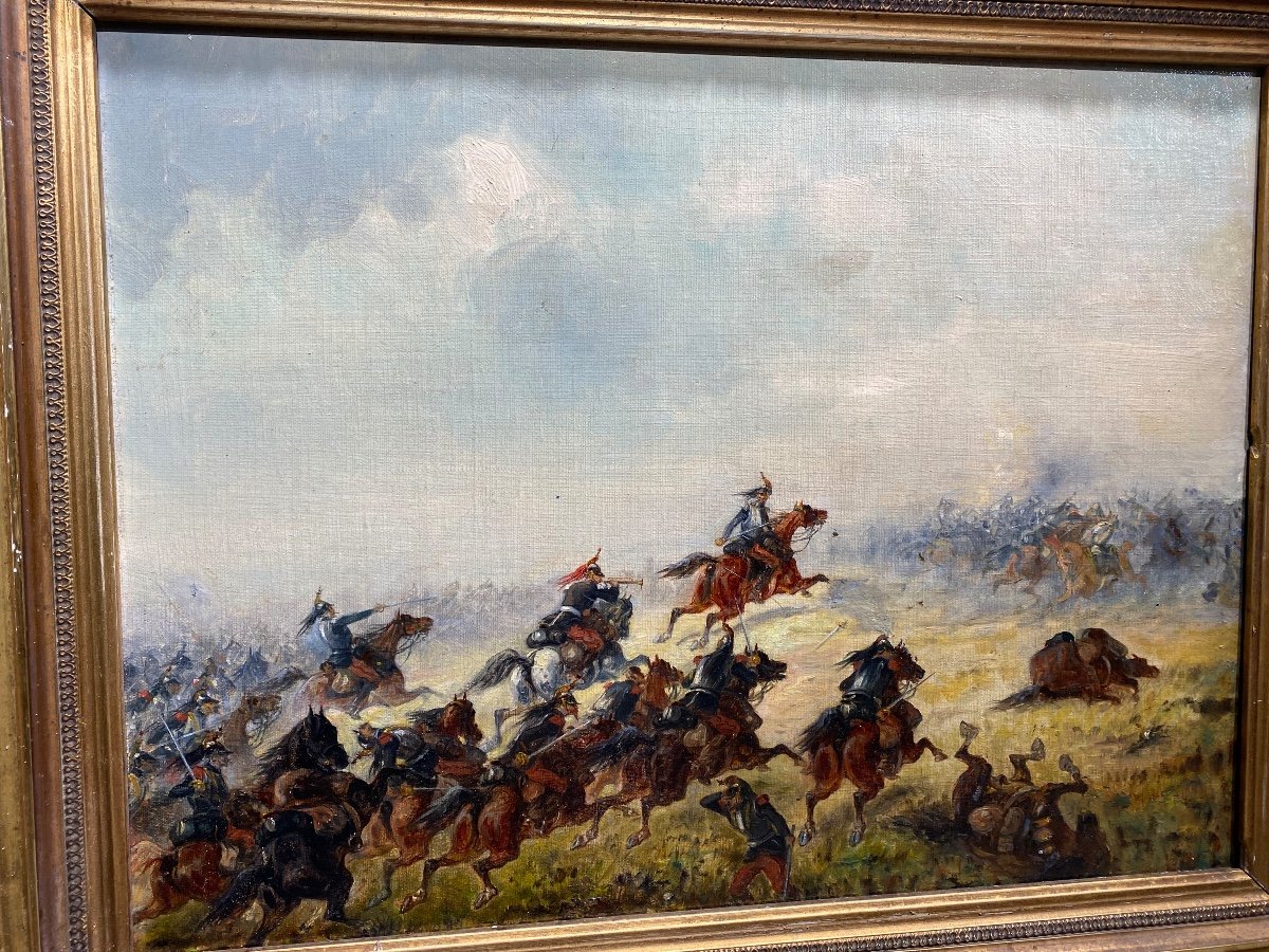 Oil On Canvas Battle Of Sevastopol 1855-photo-2