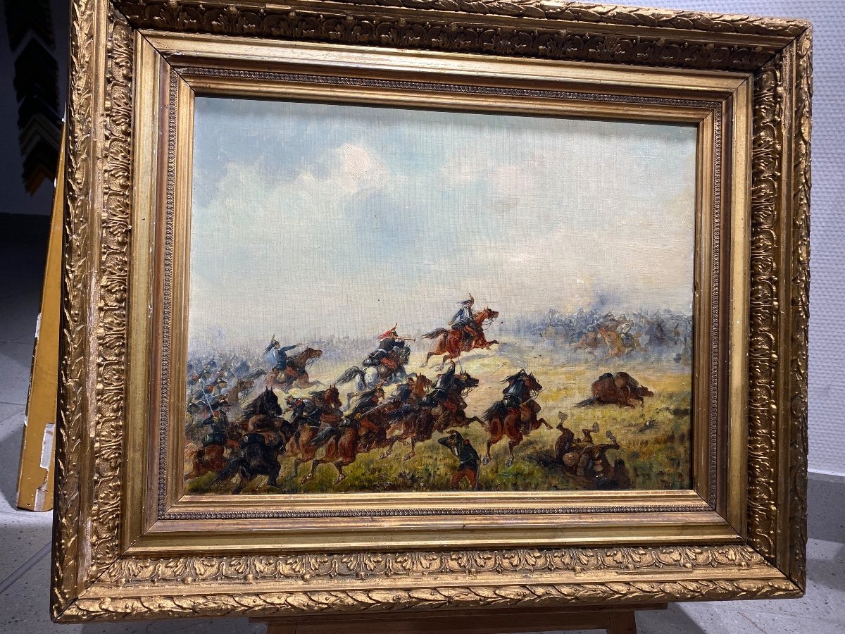 Oil On Canvas Battle Of Sevastopol 1855