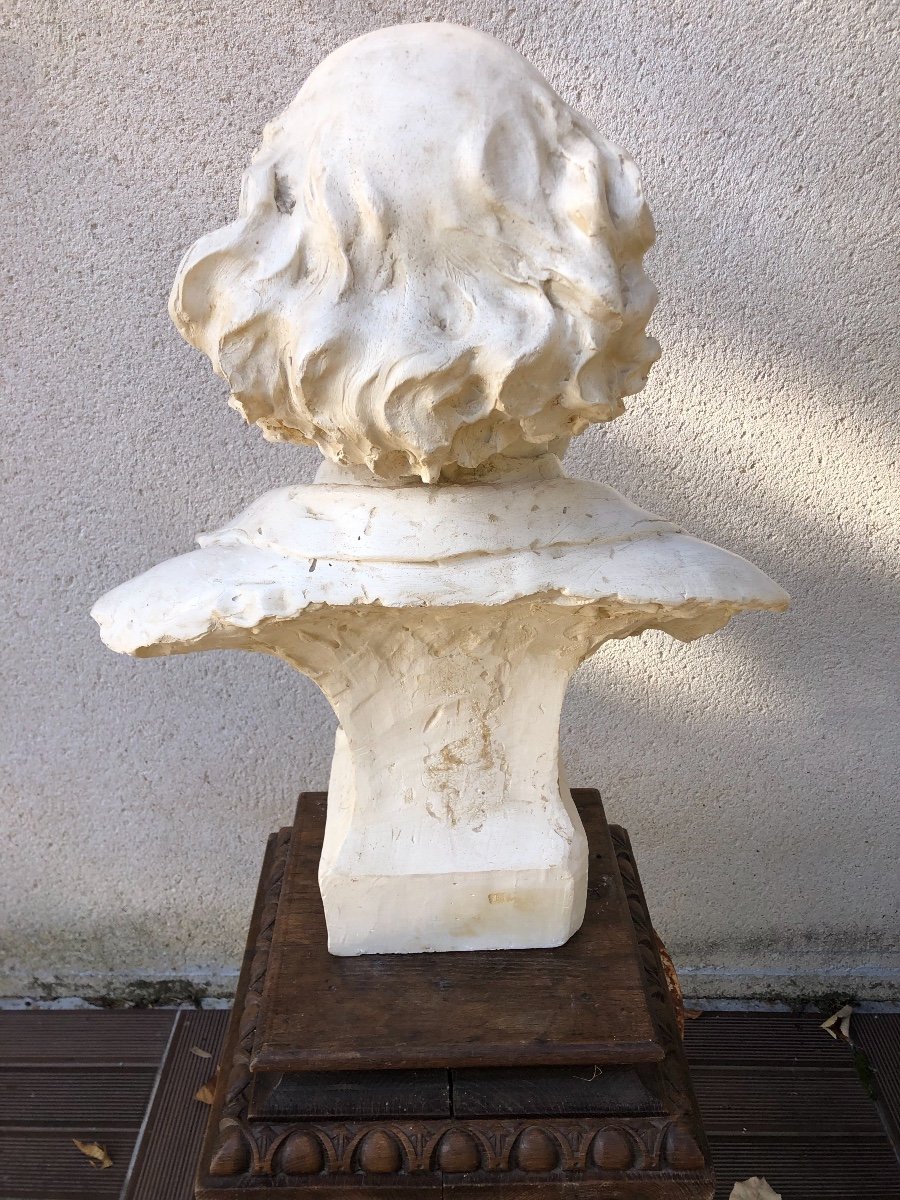 Claude André Férigoule Bust In Patinated Plaster-photo-6