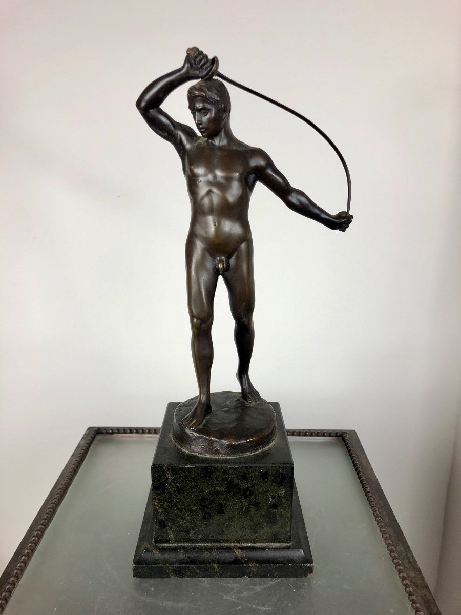 Paul Schmidt - Felling (1885 - 1920)  Beau Bronze « Escrimeur »