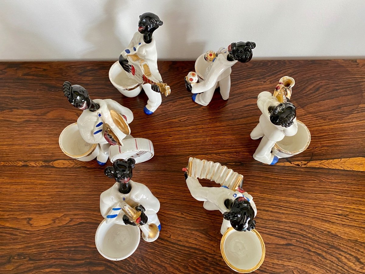 Jazz Band Orchestra In Polychrome Ceramic 1920/1930-photo-6