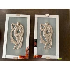 Pair Of Large Art Deco Style Sconces