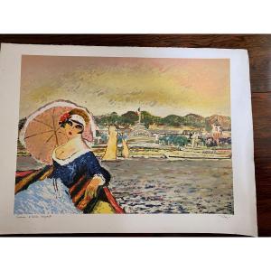 Ramon Dilley Lithograph Artist Proof Evian