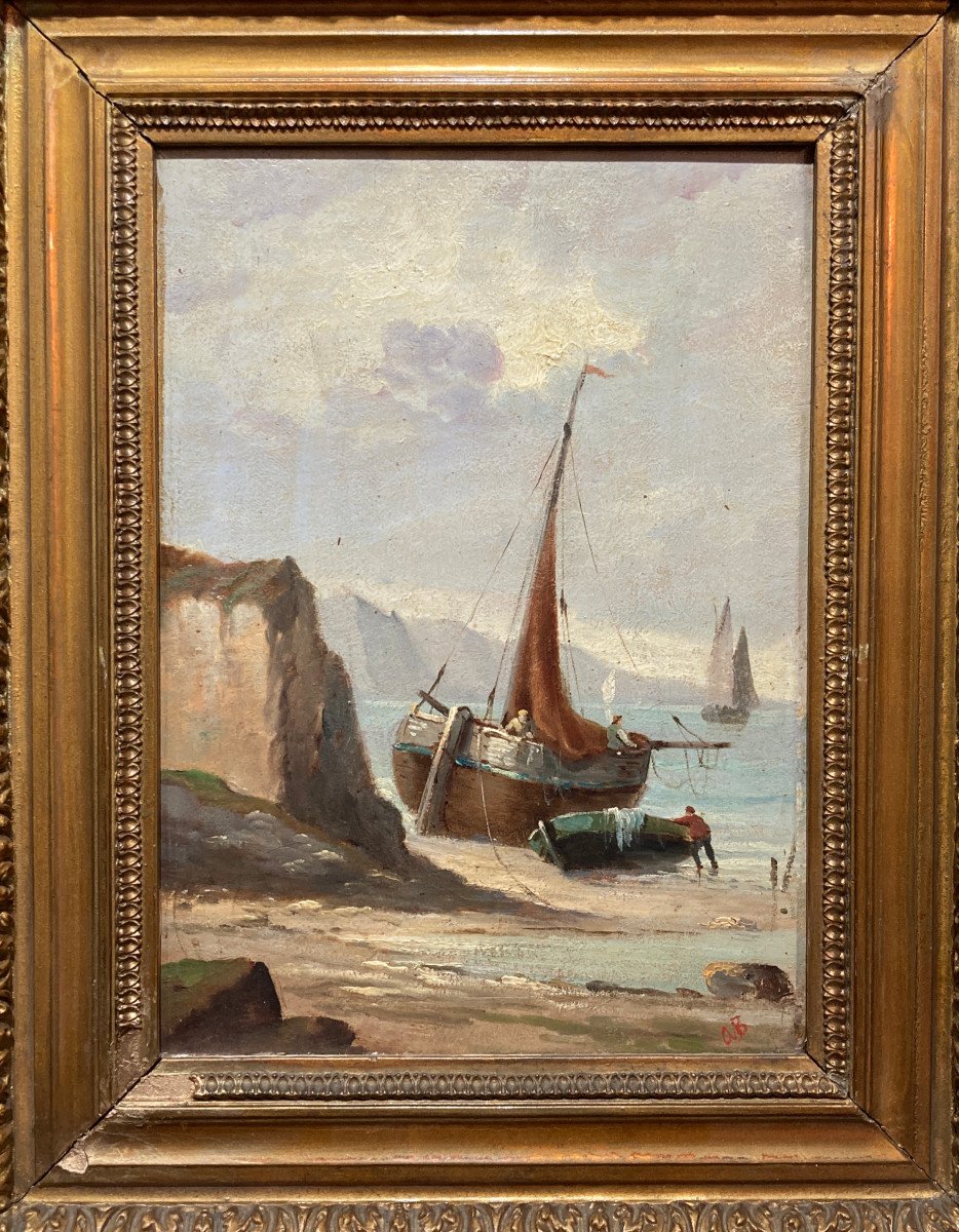 Marine - Armand Boudin Marine Painter - Fécamp Nineteenth-photo-2