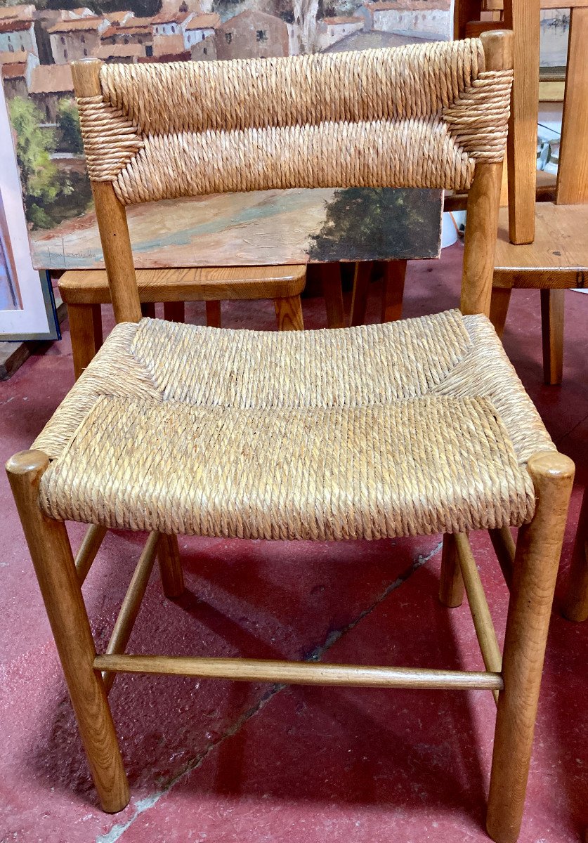 Pair Of Charlotte Perrriand Chairs - Dordogne Model -photo-2