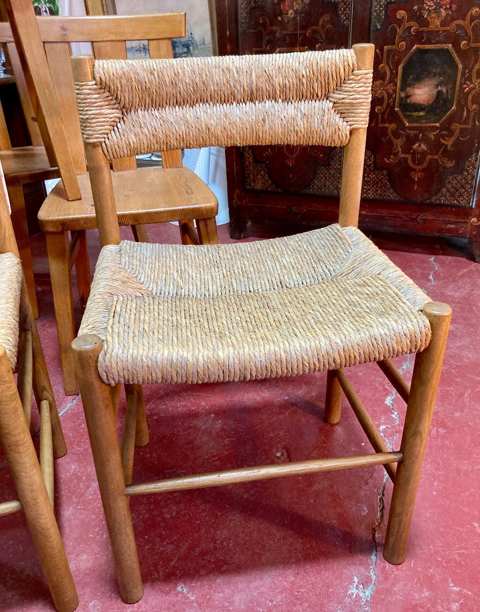 Pair Of Charlotte Perrriand Chairs - Dordogne Model -photo-3