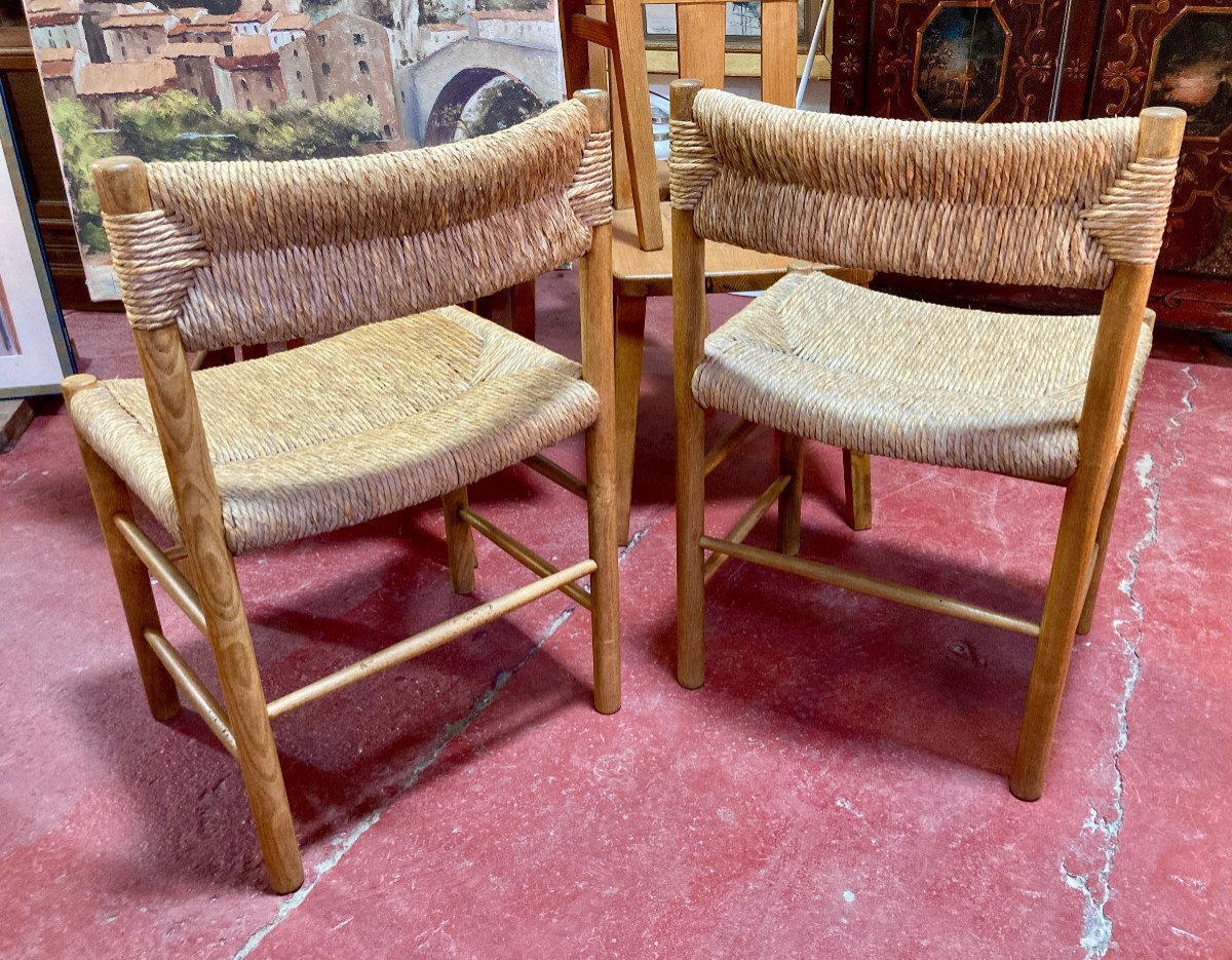 Pair Of Charlotte Perrriand Chairs - Dordogne Model -photo-4