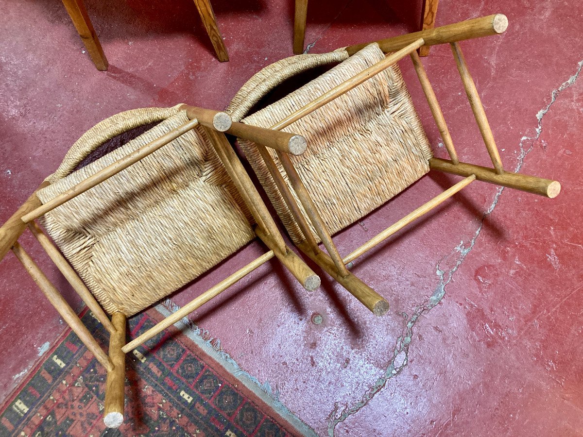 Pair Of Charlotte Perrriand Chairs - Dordogne Model -photo-1