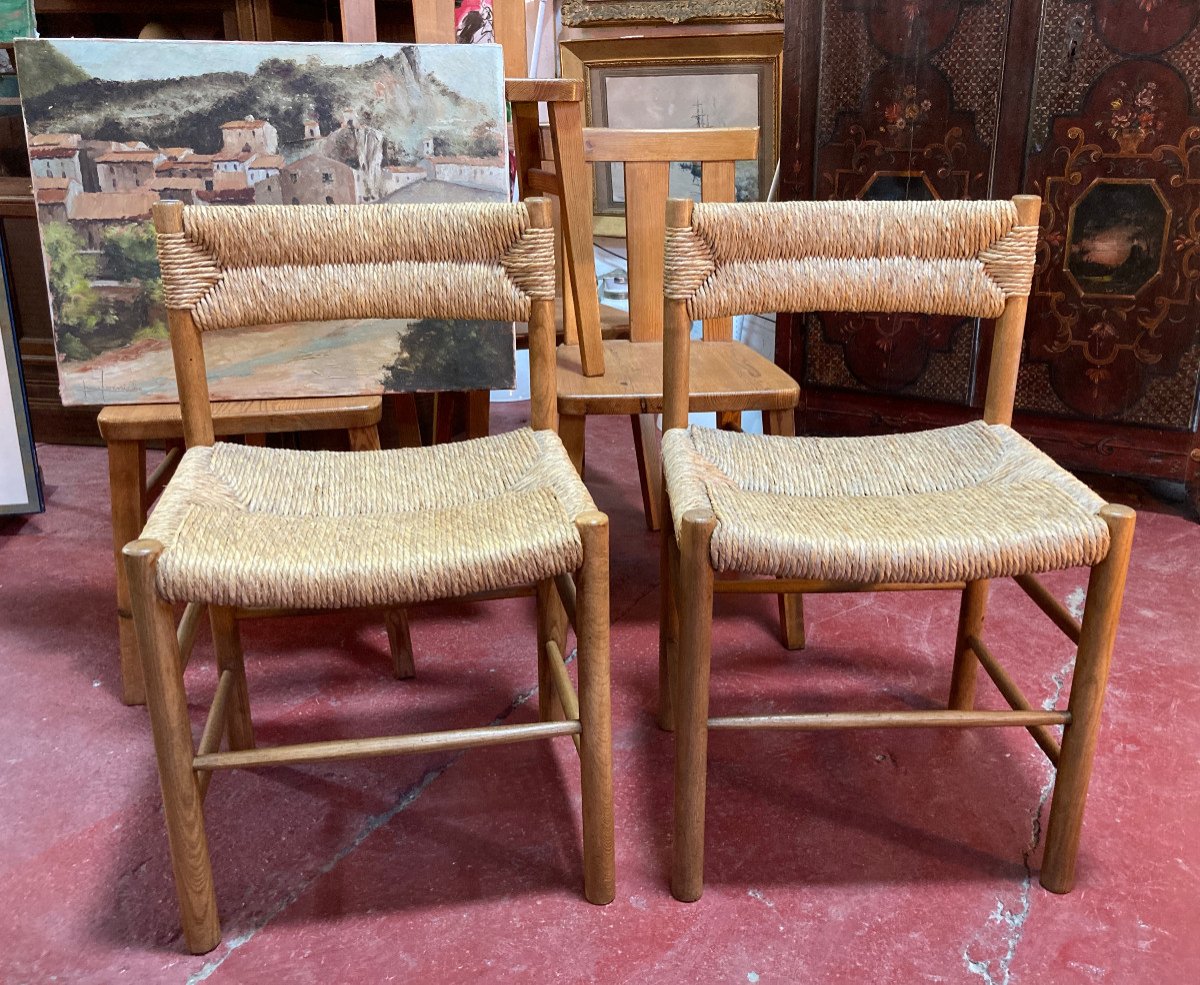 Pair Of Charlotte Perrriand Chairs - Dordogne Model 