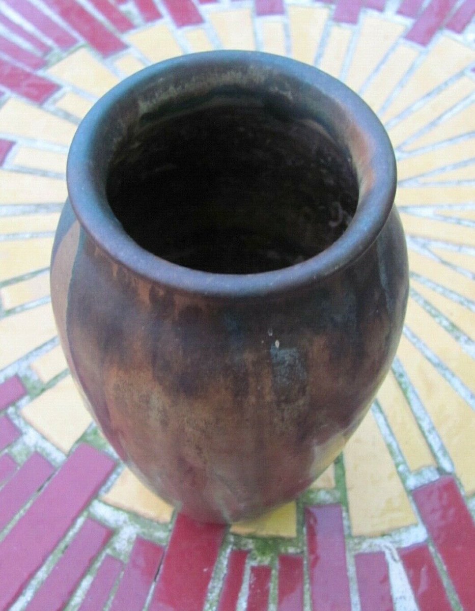 Sandstone Vase From Puisaye - Léon Pointu-photo-4