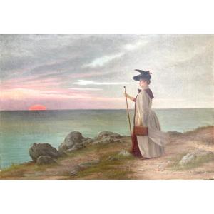 Fernand Maximilien De Chambord - The Elegant And The Sea - Post Romanticism 1890