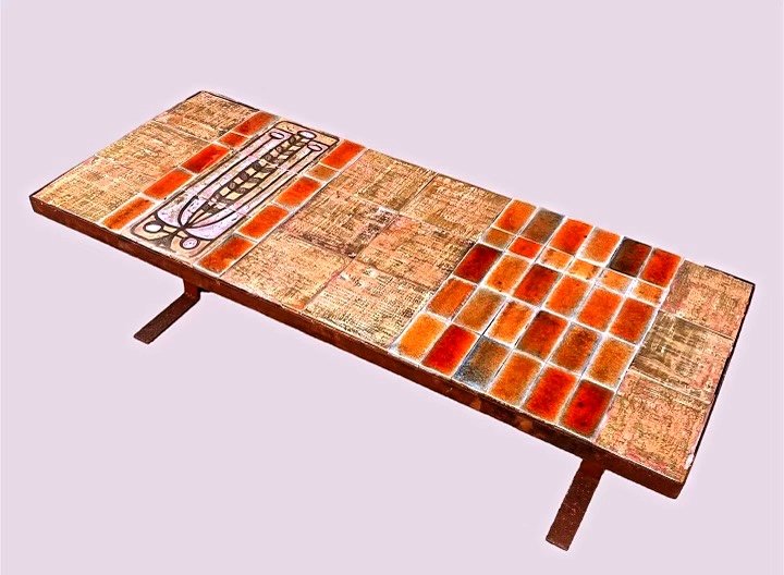 Ceramic Coffee Table From The 70s