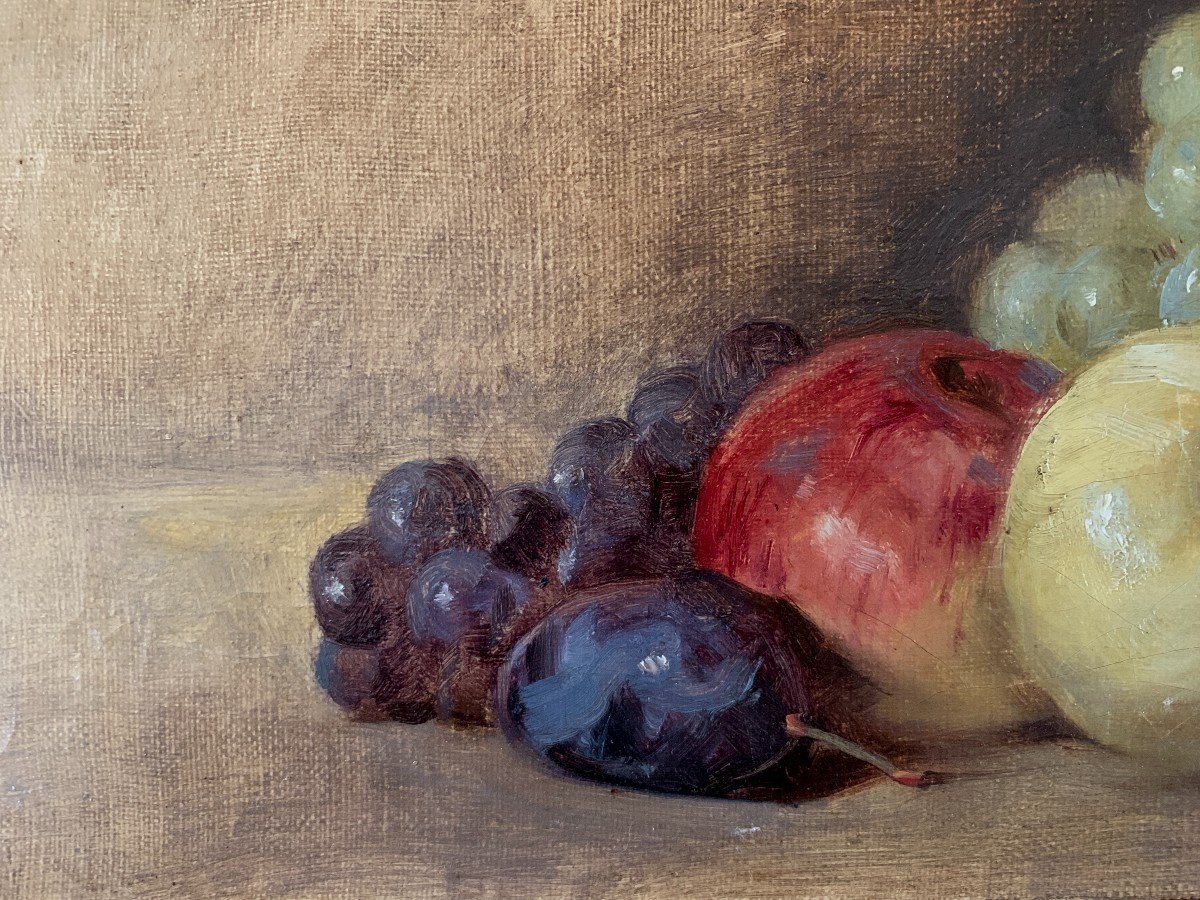 Mathieu Kohler (1841-1916), Still Life With Fruits, Oil On Canvas, 1883-photo-2