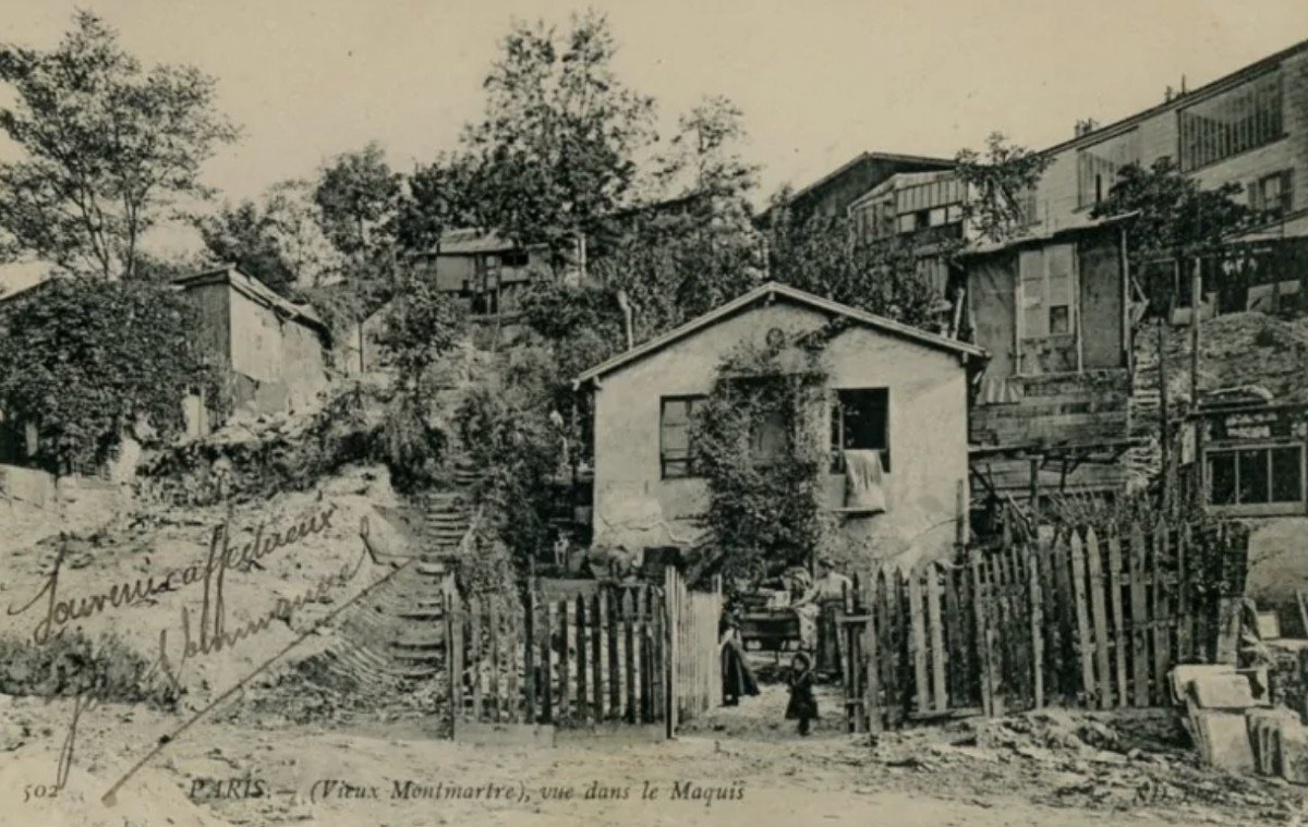 Georges Emile Lambert-fouras (xixe), Le Maquis Ou Les Bidonvilles De Montmartre, 1890, Huile-photo-3